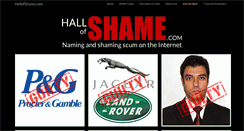 Desktop Screenshot of hallofshame.com