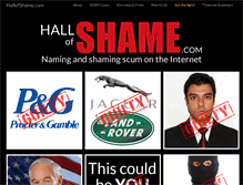 Tablet Screenshot of hallofshame.com